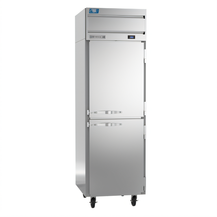 Product image #1 for Beverage-Air Cross Temp® Full-Height Convertible Reach-In Refrigerator/Freezer, 1-Section, 23.1 Cu. Ft., Top-Mounted Self-Contained, 2 Half Solid Doors