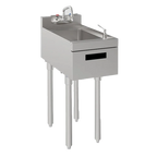 Thumbnail image #1 for ATSMFG MET MET-UBHS-18ST Underbar Hand Sink with Soap and Towel Dispenser, 18"W x 22.5"D x 30"H, bowl size 10"D x 14"W x 7"H, 3" backsplash with 4"