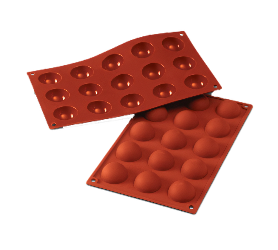 Product image #1 for Silikomart Silicone Half-Sphere Baking Mold with 15 Cavities