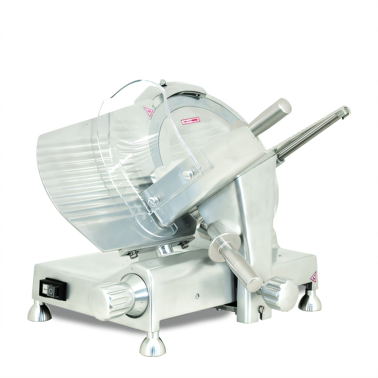 Product image #1 for Omcan Manual Gravity Feed 12-Inch Commercial Meat Slicer, 1/3 HP, 110V, Belt Drive