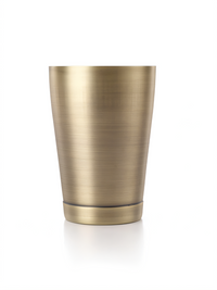 Barfly 18 oz Antique Gold-Plated Stainless Steel Cocktail Shaker with Capped Bottom