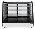 Thumbnail image #1 for Omcan Countertop Curved Glass Refrigerated Display Case, 60 Inch, 9.78 Cu. Ft., 3-Shelf, Bottom-Mounted Self-Contained