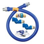 Thumbnail image #1 for Dormont Manufacturing Dormont Blue Hose 1675BPQ2SR48 Moveable Gas Connector Hose Assembly, 3/4-Inch x 48-Inch, Stainless Steel, Quick-Disconnect