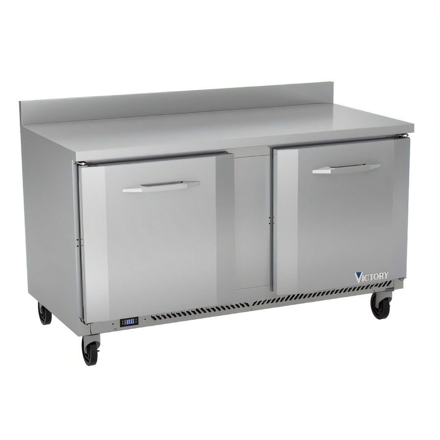 Product image #1 for Victory Refrigeration VWF60HC Two-Section 60-Inch Worktop Freezer Counter, V-Core™ Cooling, Rear-Mounted Self-Contained