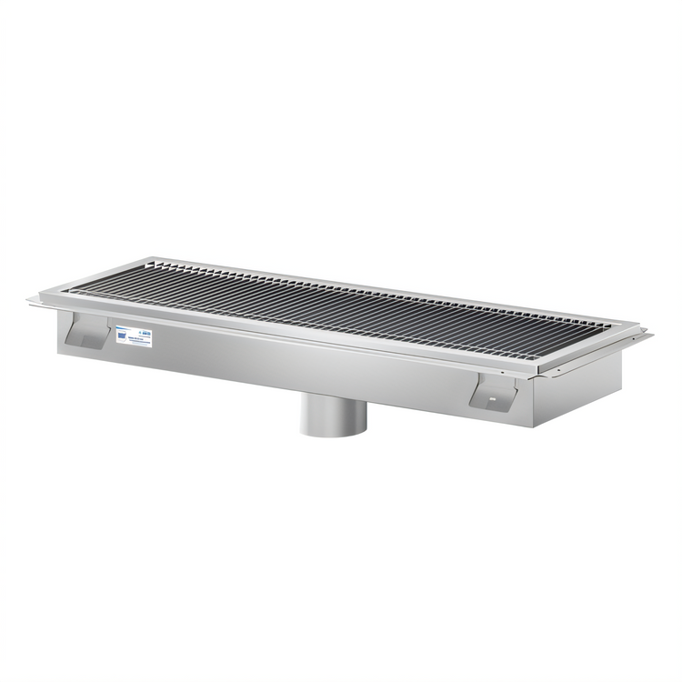 Product image #1 for KoolMore Commercial Stainless Steel Floor Trough Drain, 24 x 12 Inch, Subway-Style Grate