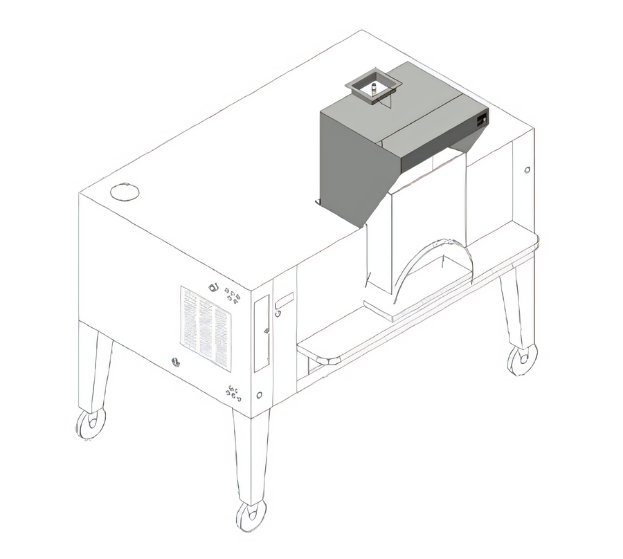 Product image #1 for Bakers Pride PB-24 Il Forno Classico 26-Inch Eyebrow-Style Oven-Mount Exhaust Hood for Single Ovens