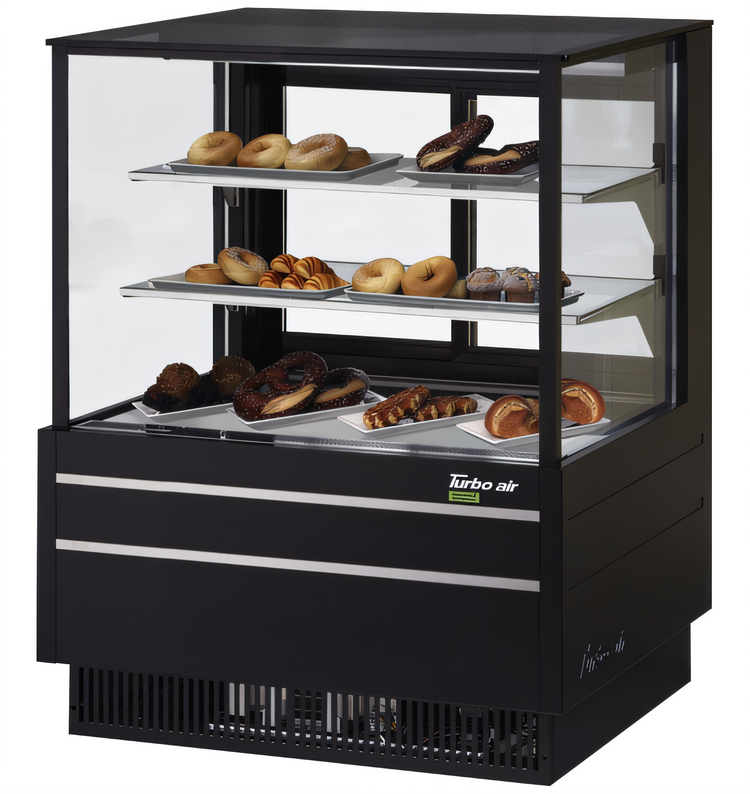 Product image #1 for Turbo Air 36-1/2-Inch Bakery Dry Display Case with Straight Tempered Glass Front and Sliding Rear Doors