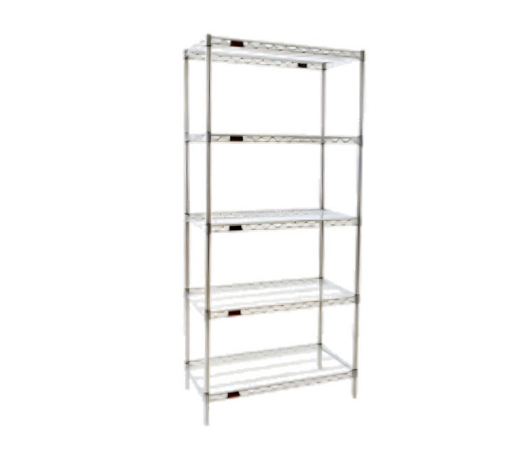 Product image #1 for EAGLEbrite 5-Tier Stationary Starter Wire Shelving Unit, 60W x 21D x 86H, Zinc Finish