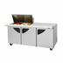 Thumbnail image #1 for Turbo Air Super Deluxe 72-5/8 Inch Three-Section Sandwich/Salad Mega Top Refrigerated Prep Table with 15-Pan Opening