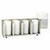 Thumbnail image #1 for Adjustable 4-Section Stainless Steel Countertop Lid/Cup Organizer with Straw Attachment