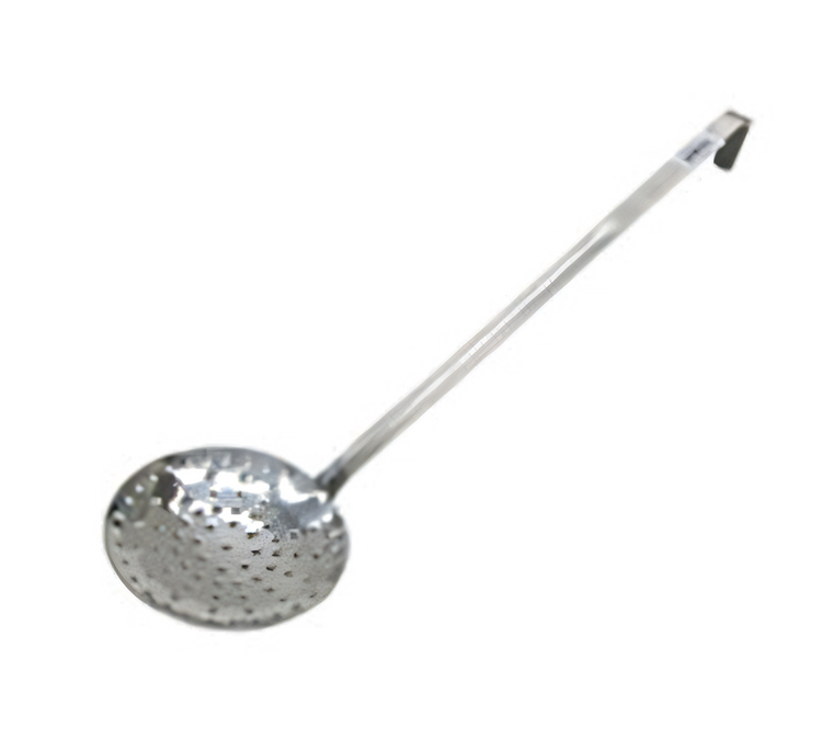 Product image #1 for Admiral Craft Extra-Heavy One-Piece Stainless Steel Perforated Round Skimmer, 6-1/4-Inch Bowl, 18-Inch Long
