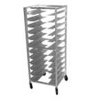 Thumbnail image #1 for Advance Tabco UR10 Full-Height Aluminum Pan Rack, Open Sides, 10-Pan, Fixed Slides, 6-Inch Centers, Front/Rear Loading
