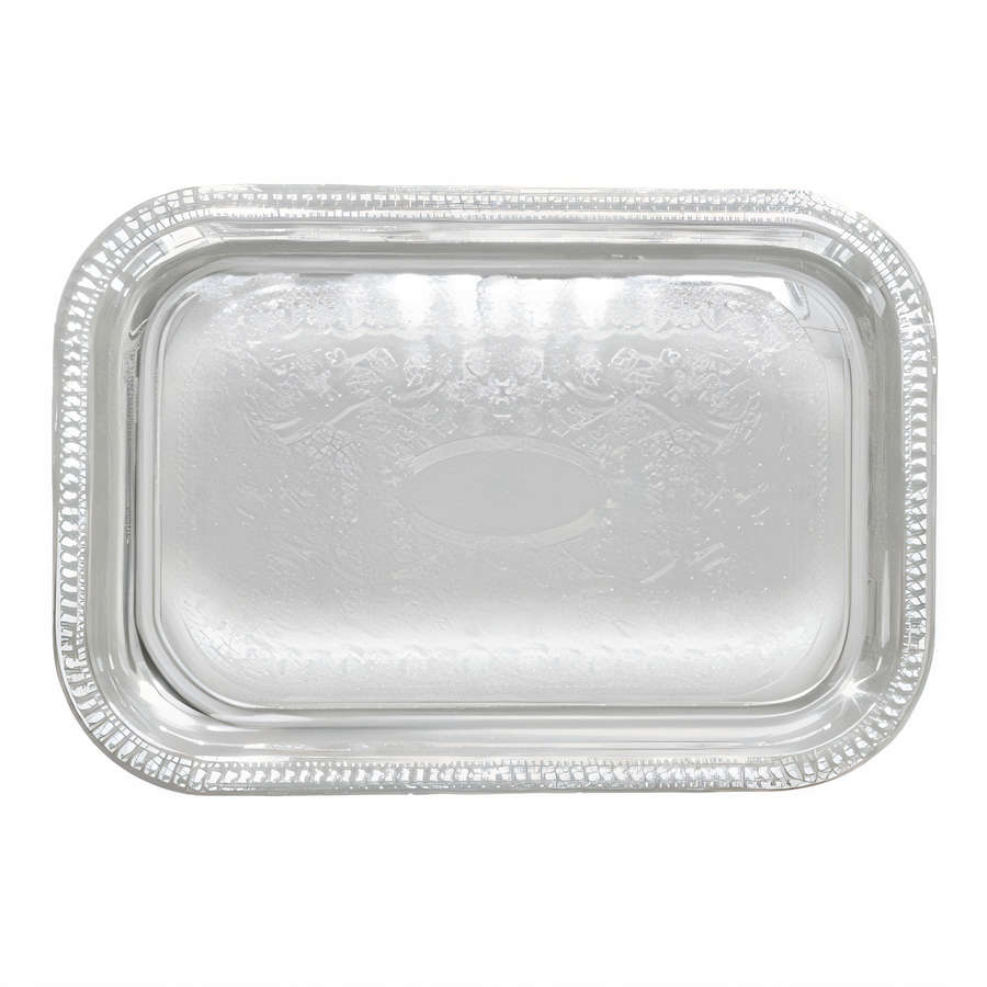 Product image #1 for 20 x 14 Inch Rectangular Chrome-Plated Serving Tray with Gadroon Edge