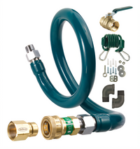 Krowne Royal Series 1 Inch I.D. 48 Inch Moveable Gas Connection Kit with Quick Disconnect and Restraining Cable