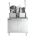Thumbnail image #1 for Crown DMT-6-6 Direct Steam Kettle with (2) 6 Gallon Tilting Kettles on 36-Inch Cabinet Base