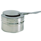 Thumbnail image #1 for Admiral Craft Equipment Corp. SFH-1 Standard Stainless Steel Chafer Fuel Holder with Cover for #8 Canned or Wicked Fuel Case of 72