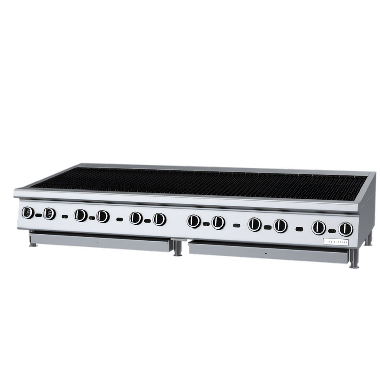 Product image #1 for Garland Heavy-Duty 72-Inch Countertop Gas Radiant Charbroiler with Non-Adjustable Cast Iron Grates