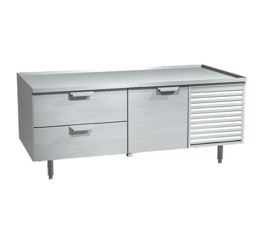 Product image #1 for La Rosa 62-Inch Self-Contained Freezer Equipment Stand with 1 Door and 2 Drawers