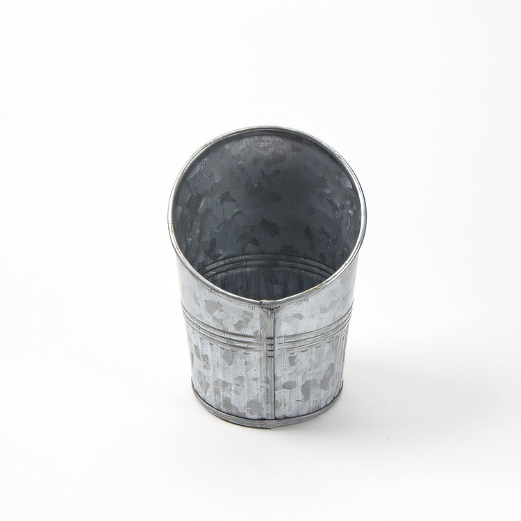 Product image #1 for American Metalcraft Angled 10 oz Galvanized Steel French Fry Cup