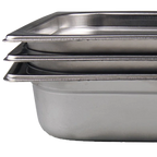 Thumbnail image #1 for Browne USA Foodservice 22162 Steam Table Pan, 1/6 Size, 2-1/2" Deep, Solid, 22 Gauge 304 Stainless Steel