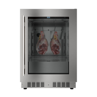KoolMore 24-Inch Undercounter Dry Aging Refrigerator Curing Cabinet, 5.3 Cu. Ft., Tempered Glass Door, Stainless Steel