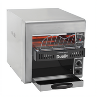 BakeryXpress Countertop Conveyor Toaster with 2-Slice Feed, 9.8-Inch Belt, and Quartz Elements