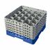 Thumbnail image #2 for Cambro Camrack Full-Size 20-Compartment Glass Rack with 5 Soft Gray Extenders, Blue