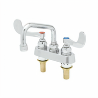 T&S Brass B-1110-XS-WH4 4-Inch Centers Deck-Mount Workboard Mixing Faucet with 6-Inch Swing Nozzle