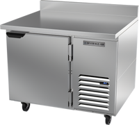 Beverage-Air WTR41AHC 41-Inch One-Section Worktop Refrigerator with Solid Door, 4-Inch Backsplash, and Side-Mounted Self-Contained Refrigeration