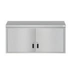 Thumbnail image #1 for Koolmore KM-WMC-1560-S Commercial Wall-Mounted Stainless Steel Storage Cabinet with Locking Hinged Doors and 2 Shelves