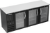 Thumbnail image #1 for Three-Section Food-Rated Back Bar Refrigerator with Glass Doors, 78-Inch Wide, Black
