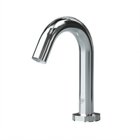 T&S Brass WaveCrest Touchless Gooseneck Lavatory Faucet, Single-Hole Deck Mount, Polished Chrome, 0.5 GPM
