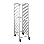 Thumbnail image #1 for Sapphire SMAPR-20W Welded Aluminum End-Loading Sheet Pan Rack, 20-Pan, 3-Inch Spacing, 5-Inch Swivel Casters with Brakes