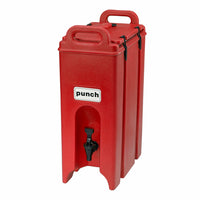 Cambro Camtainer 4-3/4 Gallon Hot Red Insulated Beverage Carrier