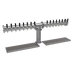 Thumbnail image #1 for Glastender PT-16-SS 16-Faucet Countertop Air-Cooled Pipe Tee Draft Dispensing Tower