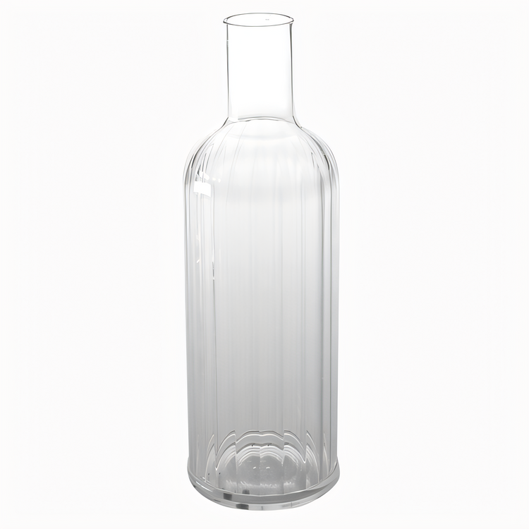 Product image #1 for 34 oz. Clear Fluted Plastic Serving Bottle with Cap