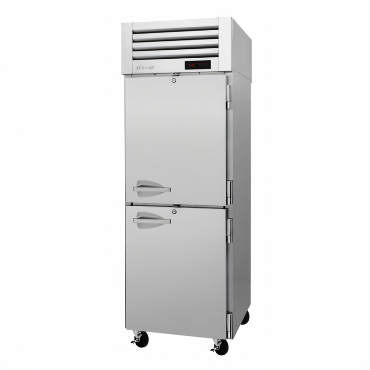 Product image #1 for Turbo Air PRO Series Pass-Thru Heated Pizza Holding Cabinet with Solid Front and Glass Rear Half Doors, 27 Cu. Ft.