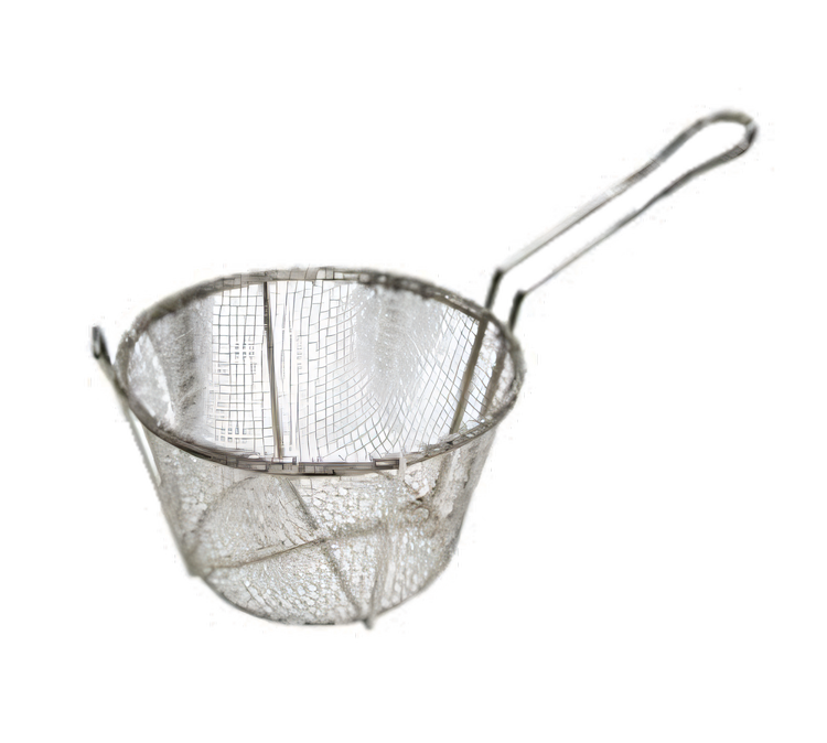 Product image #1 for Admiral Craft 9-1/2-Inch Round 4-Mesh Nickel-Plated Steel Fryer Basket with Front Hook