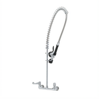 equip 8-Inch Wall Mount Low-Lead Pre-Rinse Unit with 44-Inch Hose and Low-Flow Spray Valve