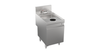 Krowne Stadium Series Freestanding Stainless Steel Underbar Waste Sink Unit with Cabinet Base and Locking Door, 18 x 29 x 37 Inches
