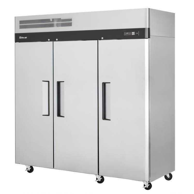 Product image #1 for Turbo Air M3 Three-Section Reach-In Refrigerator with Solid Doors, 65.8 Cu. Ft., Top-Mount Compressor