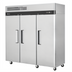 Thumbnail image #1 for Turbo Air M3 Three-Section Reach-In Refrigerator with Solid Doors, 65.8 Cu. Ft., Top-Mount Compressor