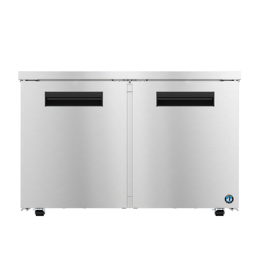 Product image #1 for Hoshizaki Steelheart 48-Inch Two-Section Undercounter Reach-In Freezer, Stainless Steel, Solid Hinged Doors, 12.0 Cu. Ft.