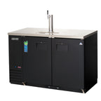 Thumbnail image #1 for Everest Refrigeration EBD2-BB-24 Back Bar Direct Draw Keg Refrigerator, 2-Section, 17 Cu. Ft., 1/2 Barrel, Single Faucet, Black