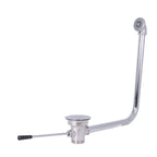 Thumbnail image #1 for BK Resources BK-SLW-1O Straight Lever Waste Valve Drain with Overflow, 3-1/2" Opening, 2" Male & 1-1/2" Female NPT Outlets