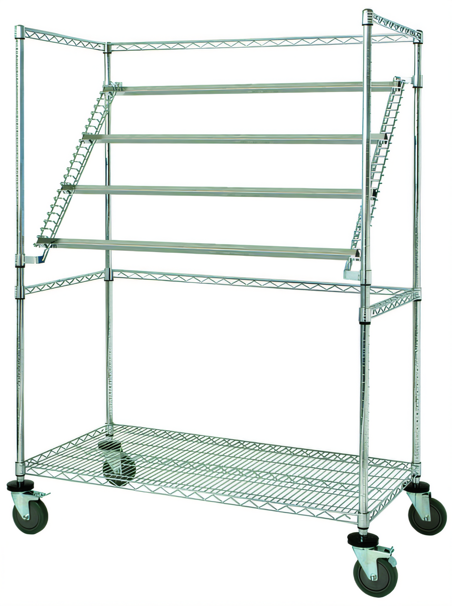 Product image #1 for Quantum Cascading Sterile Wrap Cart, 60 x 24 x 69 Inches, 1,200 lb Capacity, Chrome Plated