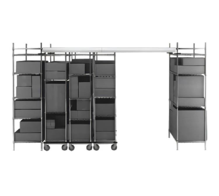 Product image #1 for Metro TOP-TRACK Double-Deep Stationary End Unit Kit for Super Erecta & Super Adjustable Shelving, 18 Inch Wide, Chrome Plated