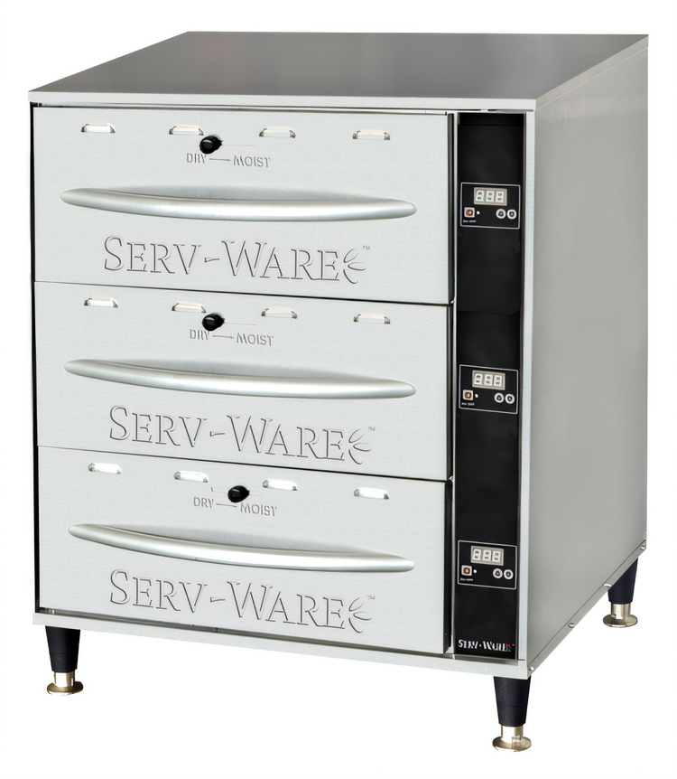 Product image #1 for Serv-Ware 3-Drawer Electric Drawer Warmer with LED Digital Controls