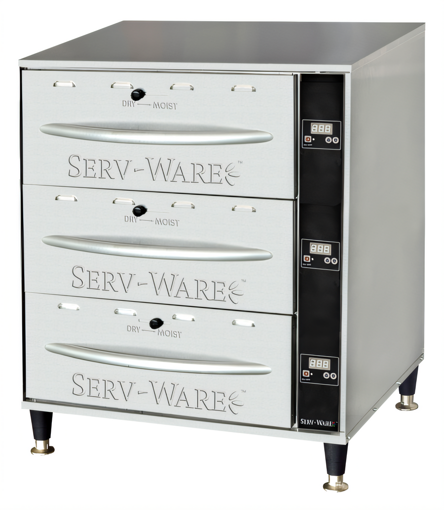 Product image #1 for Serv-Ware 3-Drawer Electric Drawer Warmer with LED Digital Controls