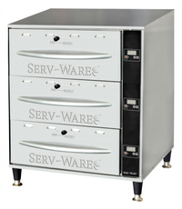 Serv-Ware 3-Drawer Electric Drawer Warmer with LED Digital Controls